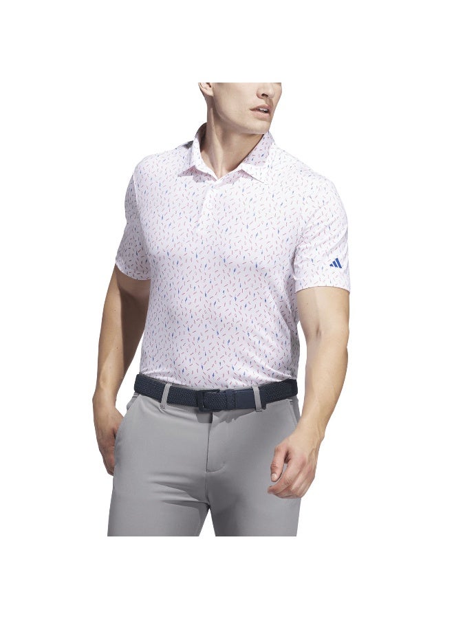 Adidas Ult365 Aop Polo White Golf Polo Shirts For Men S - Image 4